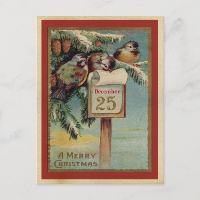 Vintage Christmas Postcard (Front)