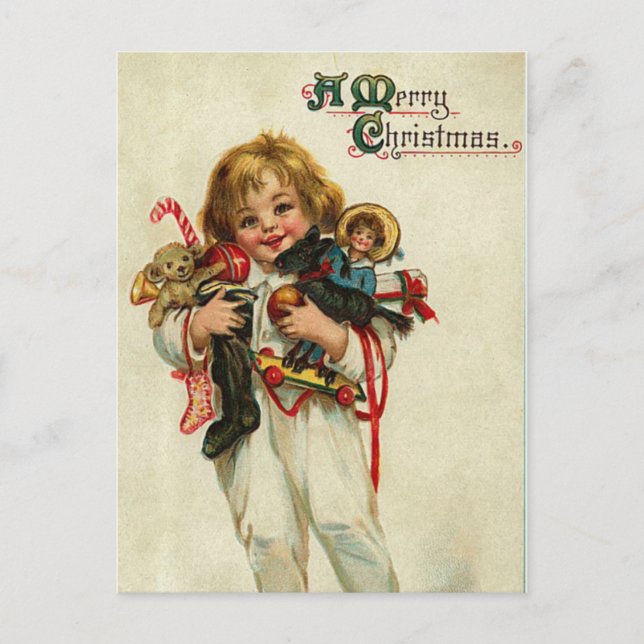 Vintage Christmas Postcard (Front)