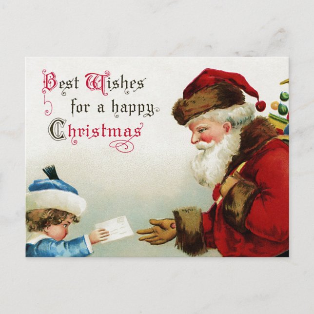 Vintage Christmas Postcard (Front)