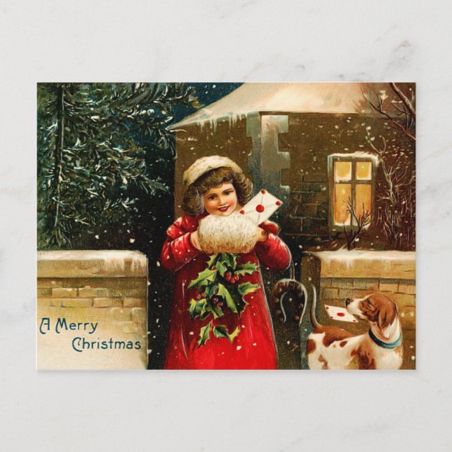 Vintage Christmas Postcard (Front)