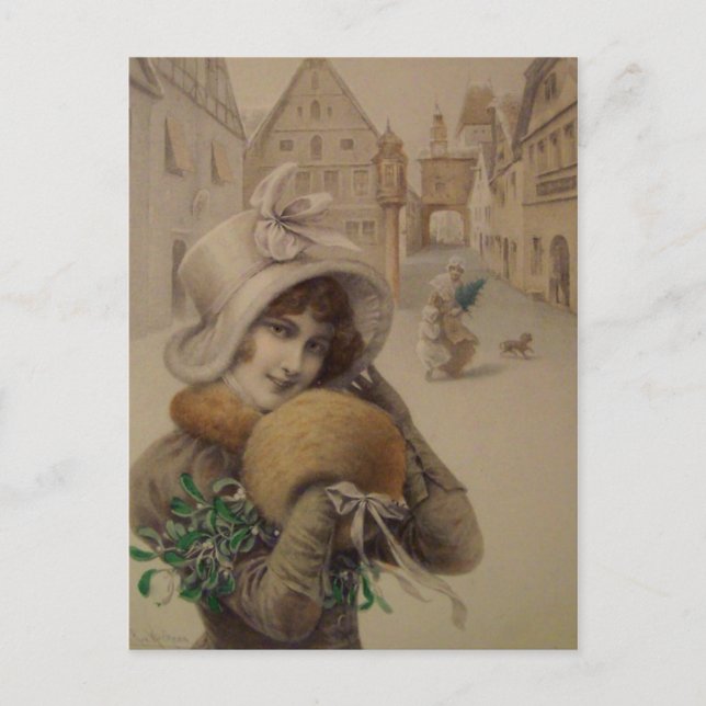 Vintage Christmas Postcard (Front)