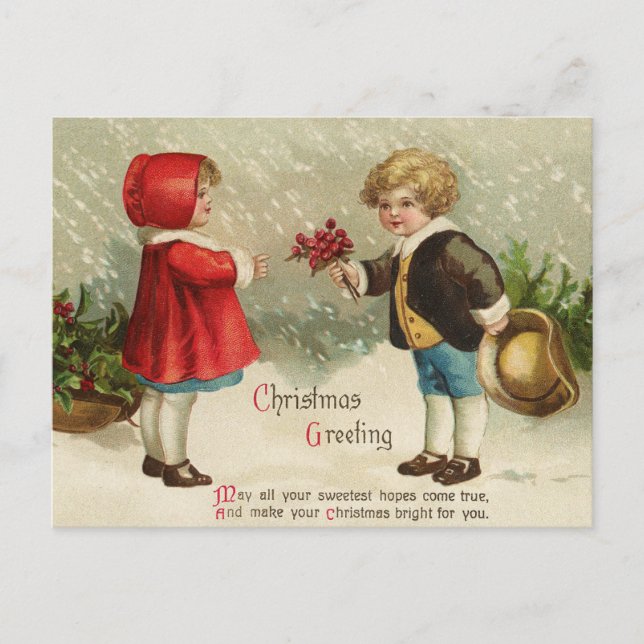 Vintage Christmas Postcard (Front)