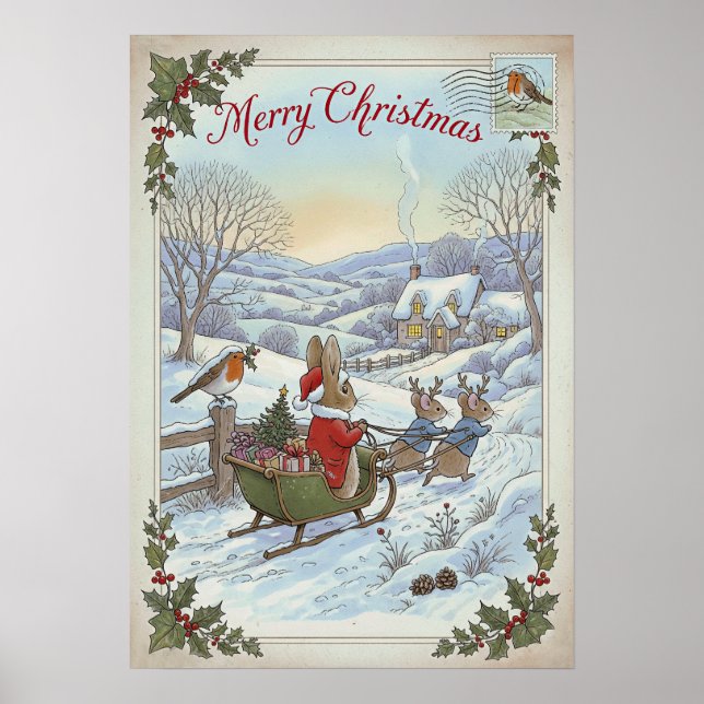 Vintage Christmas Poster (Front)