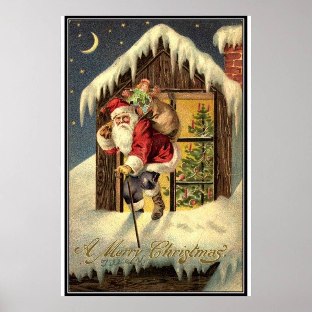 Vintage : Christmas - Poster | Zazzle