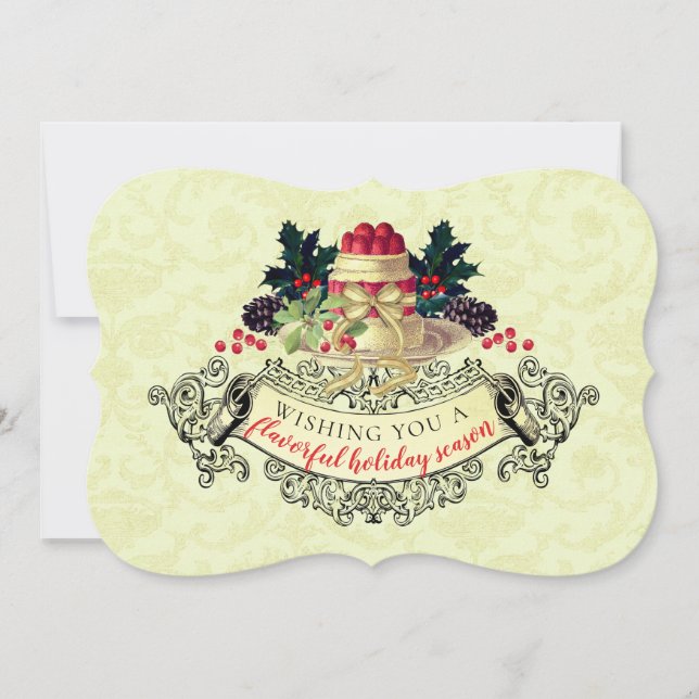 Vintage Christmas pudding from the kitchen of card (Front)