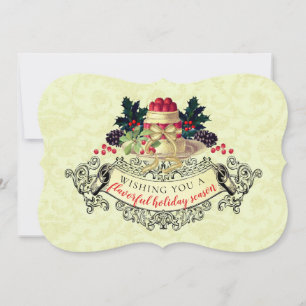 Vintage Christmas pudding from the kitchen of card