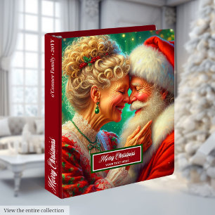 Vintage Christmas Recipe Book Binder Memory Album