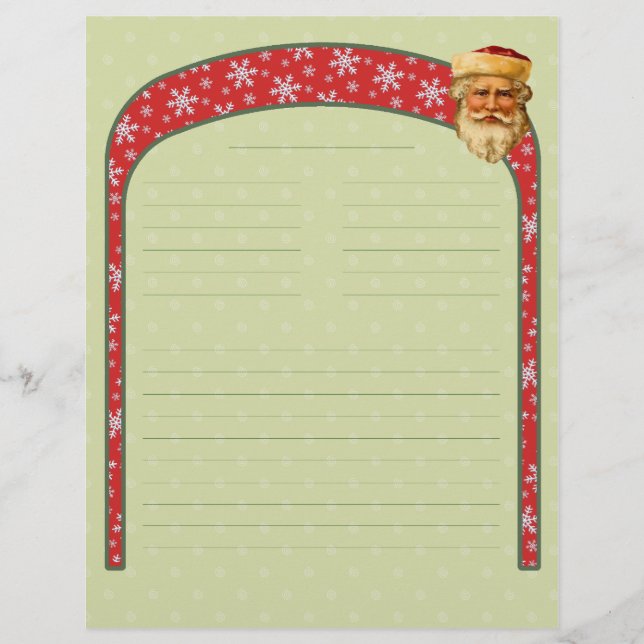 Vintage Christmas Recipe Letterhead (Front)