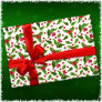 Vintage Christmas Red Green Holly Wrapping Paper 2