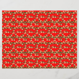 Vintage christmas red  Paper Sheet