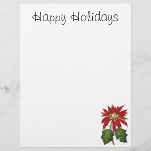 Vintage Christmas, Red Poinsettia Winter Plant