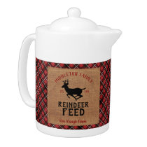 Vintage Christmas Reindeer Feed Teapot