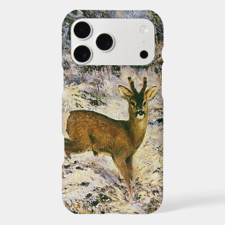 Vintage Christmas Reindeer in Winter Forst Snow iPhone 17 Pro Max Case
