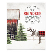 Vintage Christmas Reindeer Wall Art