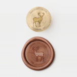 Vintage Christmas Reindeer Wax Seal Stamp<br><div class="desc">Enhance your Christmas correspondence and make your holiday cards as memorable and heartfelt as they can be with this personalized wax seal stamp featuring a vintage reindeer silhouette. Customize Merry Christmas message and personalize with family name.</div>