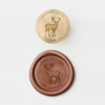 Vintage Christmas Reindeer Wax Seal Stamp<br><div class="desc">Enhance your Christmas correspondence and make your holiday cards as memorable and heartfelt as they can be with this personalized wax seal stamp featuring a vintage reindeer silhouette. Customize Merry Christmas message and personalize with family name.</div>
