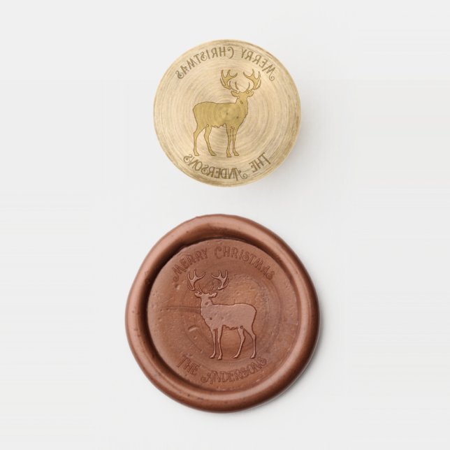 Vintage Christmas Reindeer Wax Seal Stamp (Stamped)