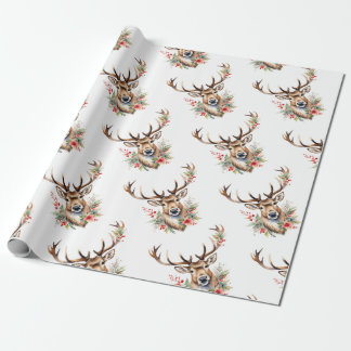 Vintage Christmas Reindeer Wrapping Paper