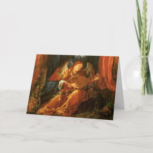 Vintage Christmas Renaissance Angel by Durer Holiday Card