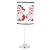 Vintage Christmas, Retro Jolly Santa Claus in Red Table Lamp (Back)