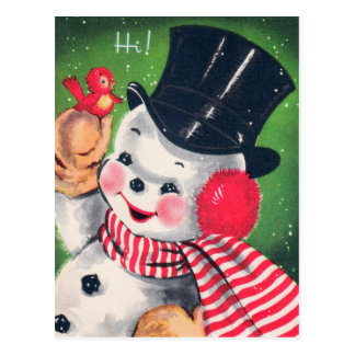 Vintage Snowman Postcard 65