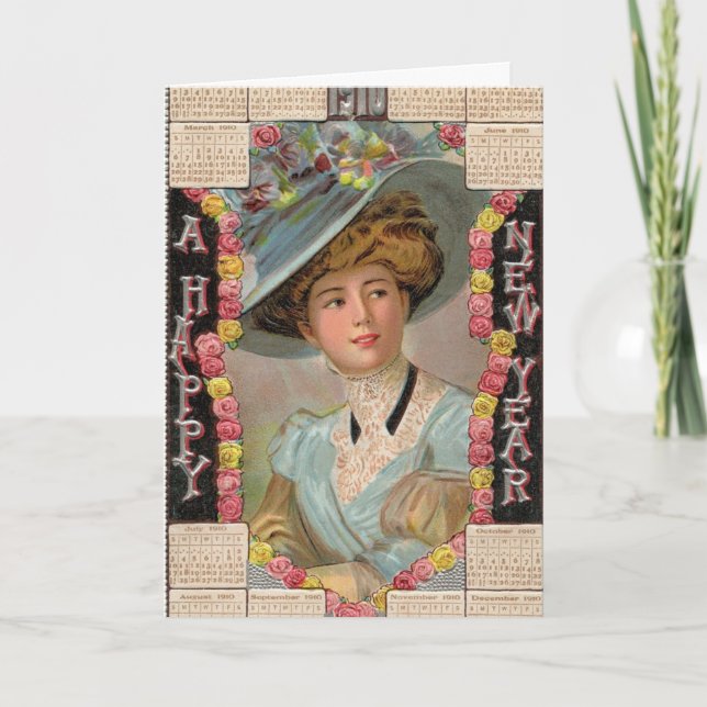 Vintage Christmas Retro Xmas Personalized Holiday Card (Front)