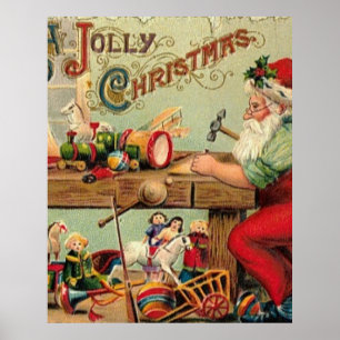 Vintage Christmas Retro Xmas Personalized Poster