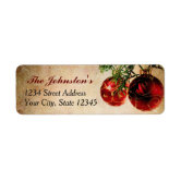 Vintage Christmas Tree Return Address Label | Zazzle