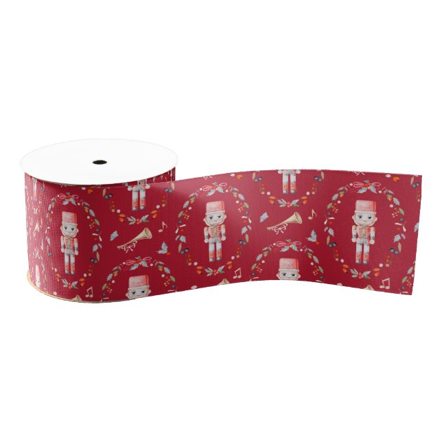 Vintage Christmas Ribbon with Soldier (Spool)