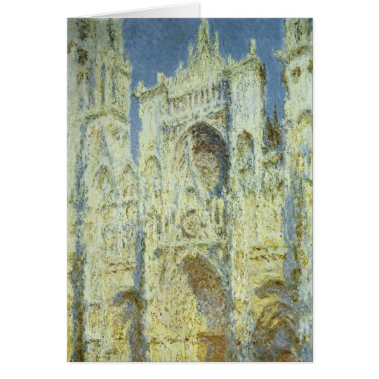 Vintage Christmas, Rouen Cathedral by Claude Monet Card