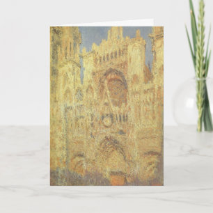 Vintage Christmas, Rouen Cathedral by Claude Monet Holiday Card