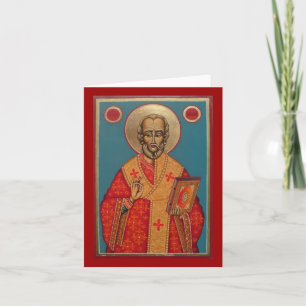 Vintage Christmas Saint Nicholas Holiday Card