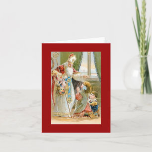 Vintage Christmas Saint Nicholas Holiday Card