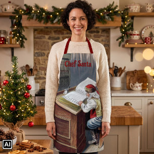 Vintage Christmas, Saint Nicholas Naughty or Nice Apron