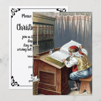 Vintage Christmas, Saint Nicholas Naughty or Nice Invitation