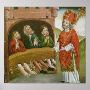 Vintage Christmas Saint Nicholas Poster