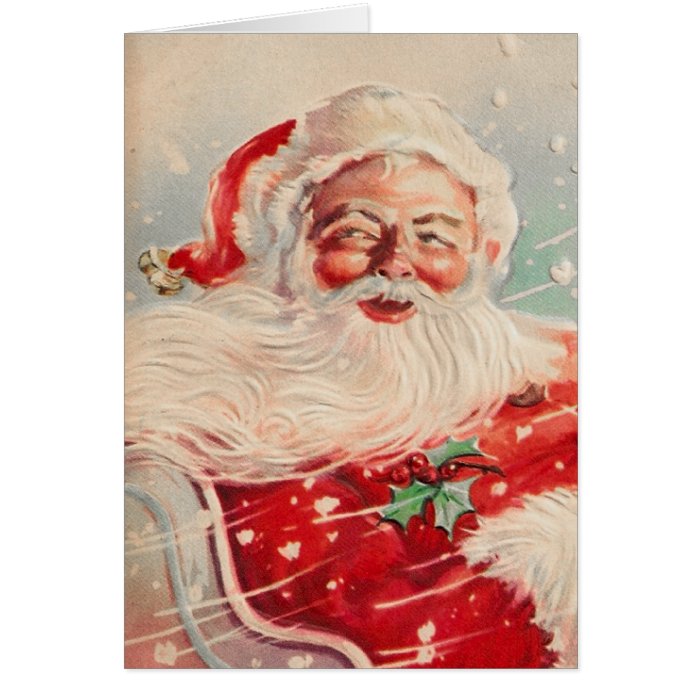 Vintage Christmas Santa Card