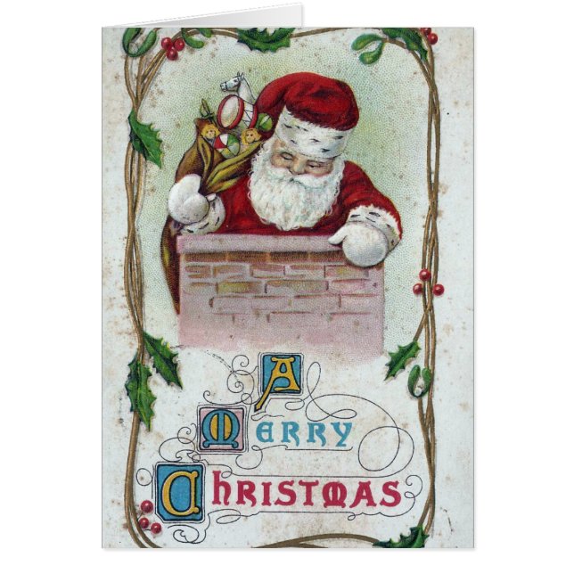 Vintage Christmas Santa Cards (Front)