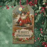 Vintage Christmas Santa Christmas Eve Chimney Gift Tags<br><div class="desc">Vintage Christmas Santa Christmas Eve Chimney Gift Tags</div>