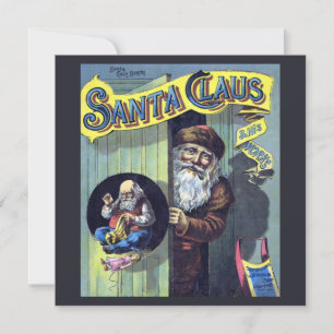 Vintage Christmas, Santa Claus and His Works Book Holiday Card