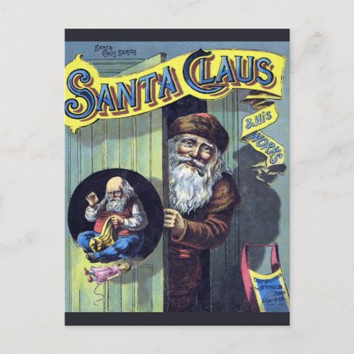 Vintage Christmas Santa Claus and His Works Book Holiday Postcard