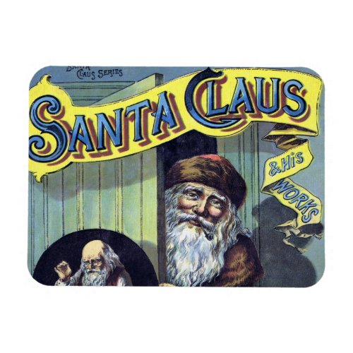 Vintage Christmas Santa Claus and His Works Book Magnet