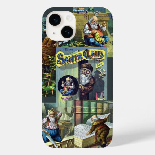 Vintage Christmas Santa Claus and His Works Case_Mate iPhone 14 Case