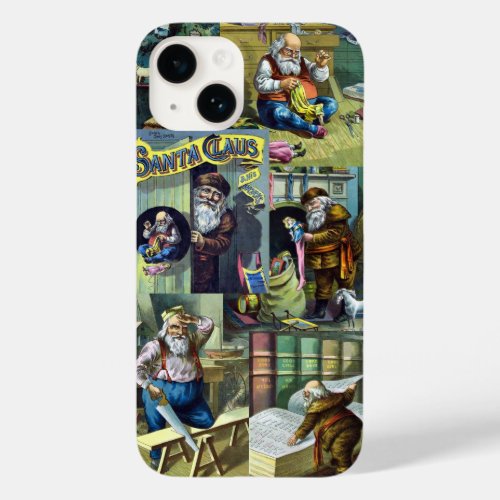 Vintage Christmas Santa Claus and His Works Case_Mate iPhone 14 Case