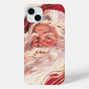 Vintage Christmas Santa Claus iPhone 15 Plus Case
