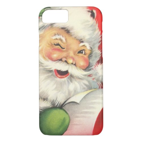 Vintage Christmas Santa Claus iPhone 87 Case