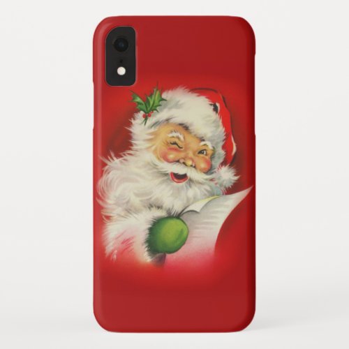 Vintage Christmas Santa Claus iPhone XR Case