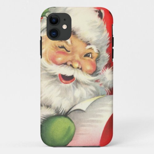 Vintage Christmas Santa Claus iPhone 11 Case