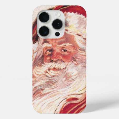 Vintage Christmas Santa Claus iPhone 15 Pro Case