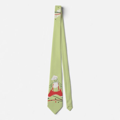 Vintage Christmas Santa Claus Chef with Dinner Tie